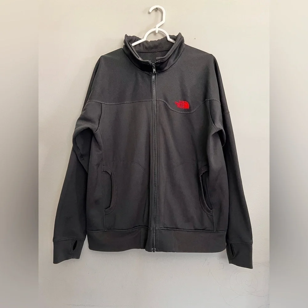 The North Face Jacket Men’s Black Full Zip Knit Fleece Lined Size Medium